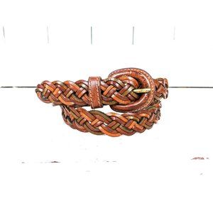 Vintage Brooks Brothers brown braided leather belt
